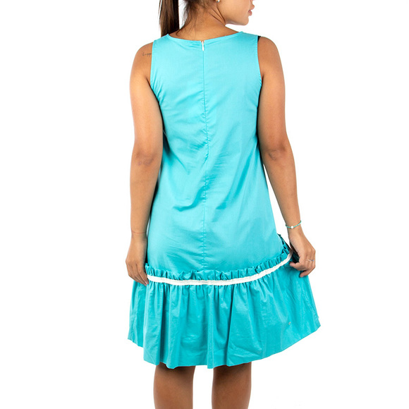 ELMAS PHIL DEEP SKY BLUE DRESS | WOMENS SIZE L - Picture 3 of 4